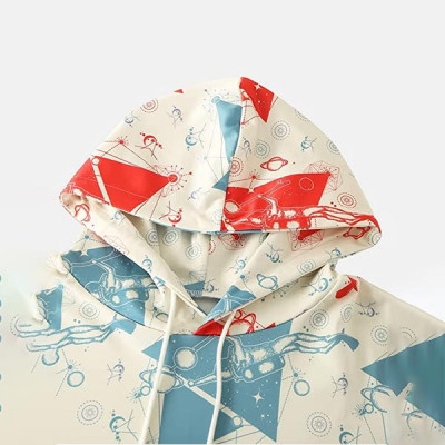 Stylish Latest Printed Pullover Cotton Hooded Hoodies Sweatshirt